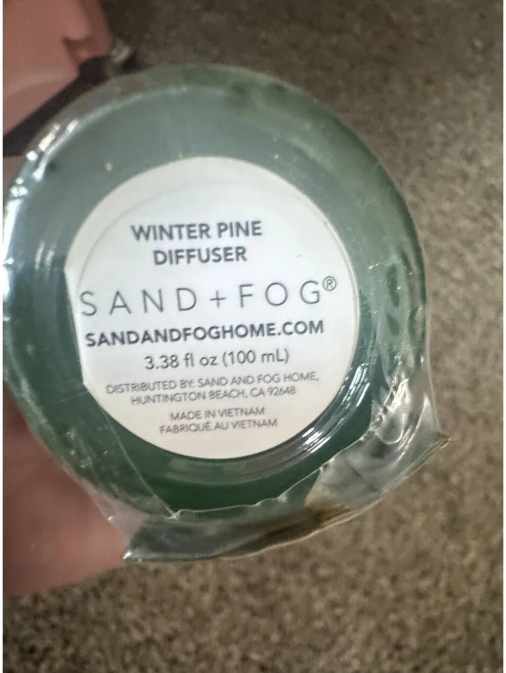Sand + Fog Winter Pine Reed Diffuser 3.38 oz 100mL Green Holiday New